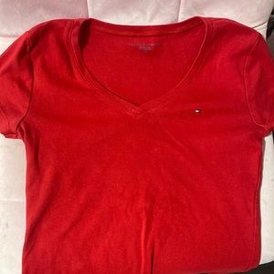 TOMMY HILFIGER RED SHORT SLEEVE